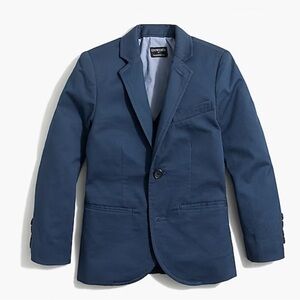 J crew boys Thompson suit jacket flex chino bunion blue